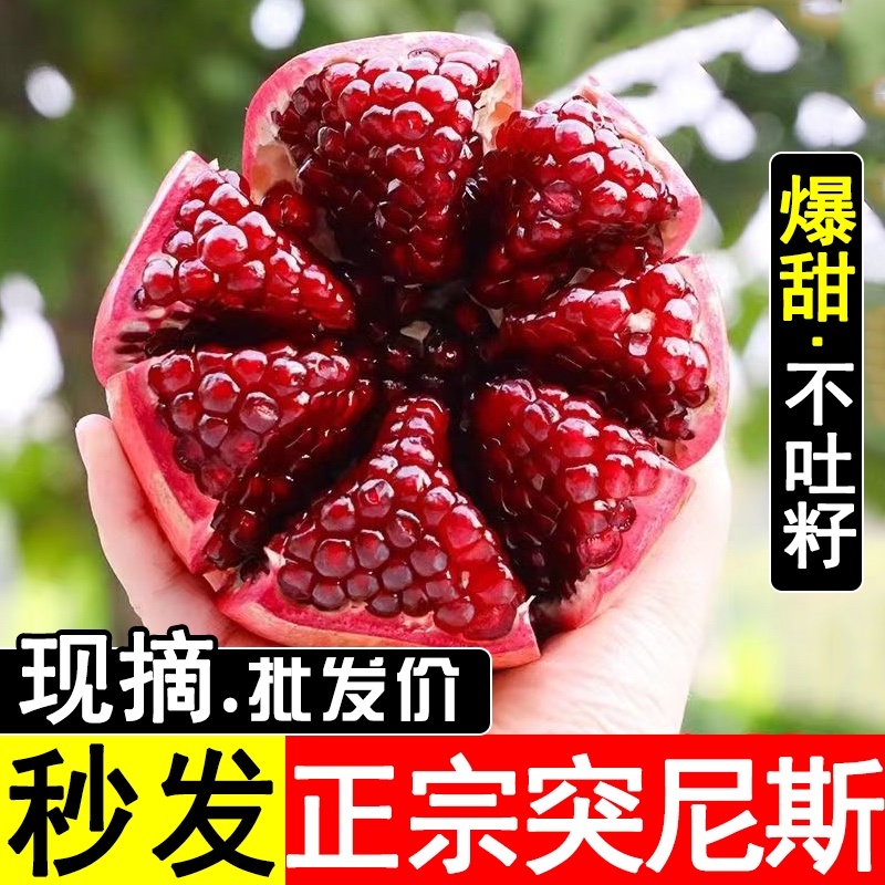 现货秒发突尼斯软籽石榴，专业代发对接直播平台电商社区