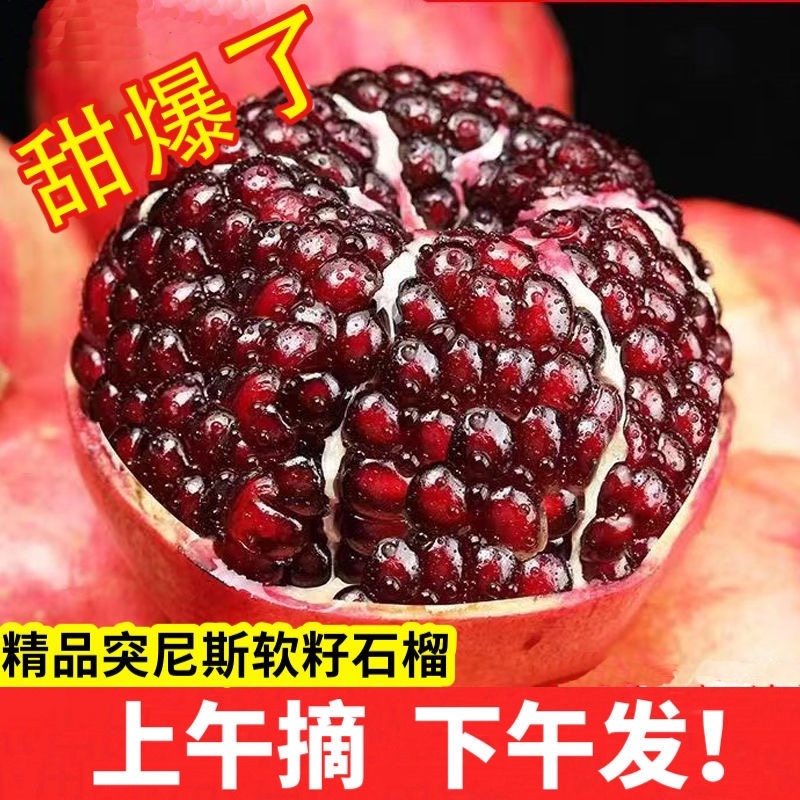 现货秒发突尼斯软籽石榴，专业代发对接直播平台电商社区