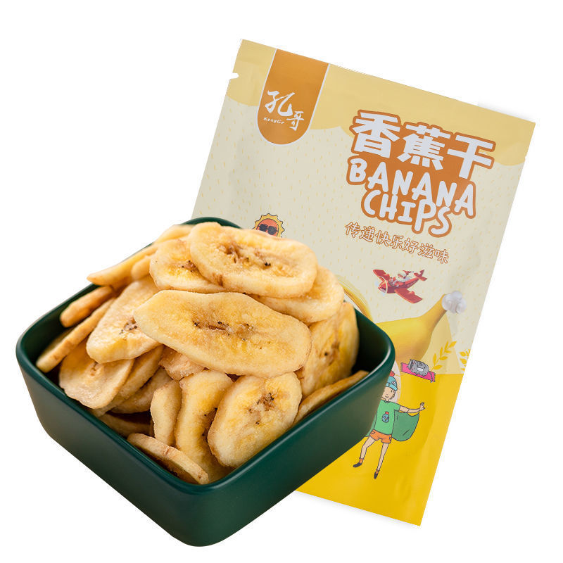 孔哥上新香蕉片水果干儿童蜜饯零食香酥脆片非油炸食品办公室