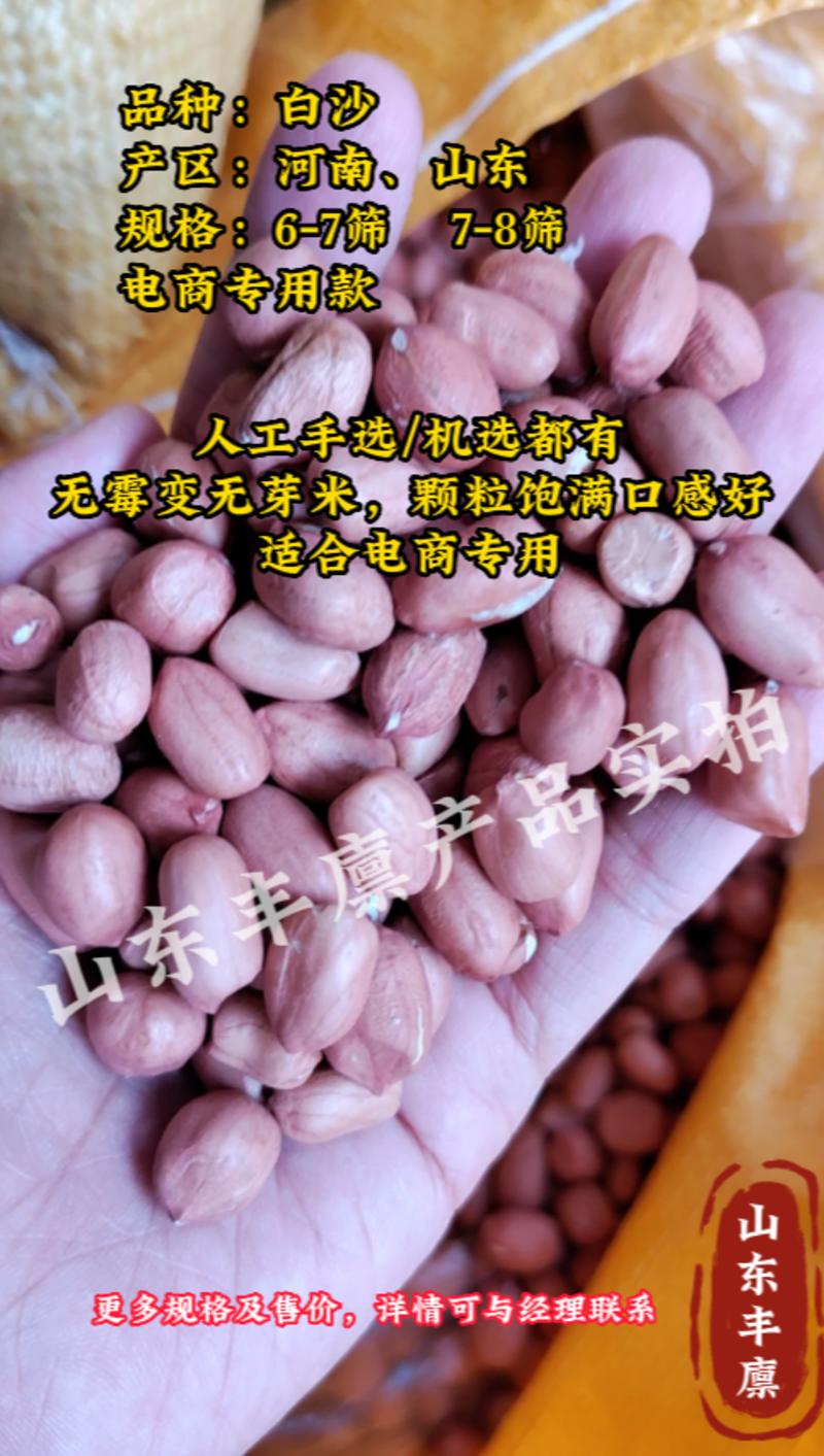 大白沙四粒红花生米价格便宜质量有保障电商商超专用