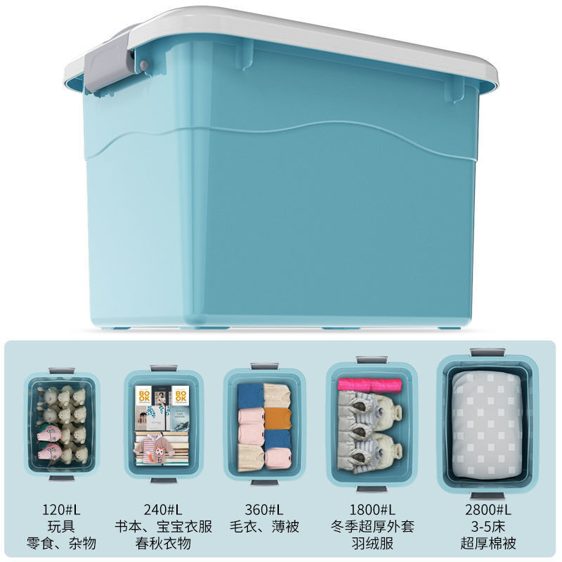 塑料收纳箱特大号家用整理储物箱子多功能周转箱装衣服玩具收