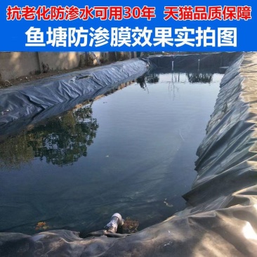 鱼塘防渗膜土工膜复合鱼池护坡专用水产养殖防漏水布黑色塑料