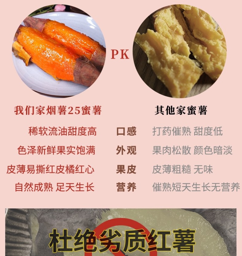 烟薯25蜜薯烤薯一件代发产地直发保质保量对接电商抖手