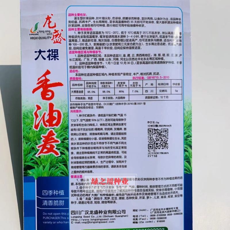 四季种植大棵香油麦菜种子尖叶速生叶菜种子脆嫩鲜香油麦菜