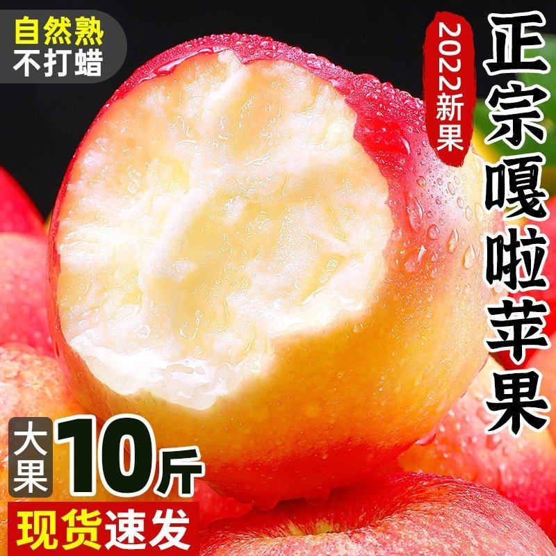 陕西红富士苹果带箱十斤二十四个装脆甜包邮一件代发