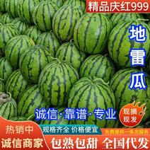 吉林甜王西瓜庆红999地雷瓜，二茬瓜，瓜漏大量上市