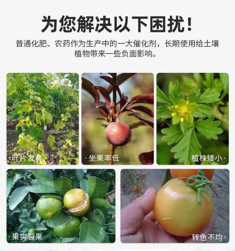 甲壳素黄腐酸钾有机水溶肥料提高品质质增产生根壮苗膨果