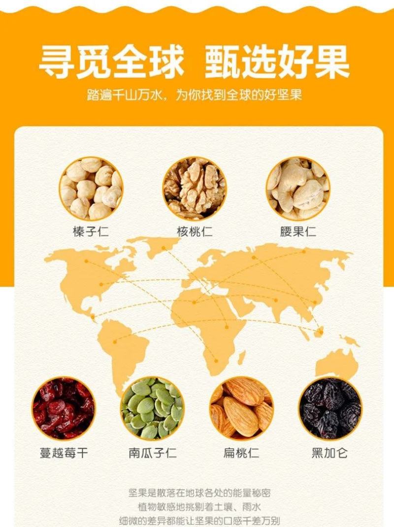 每日食品新款混合坚果干果腰果罐装零食100g/罐装