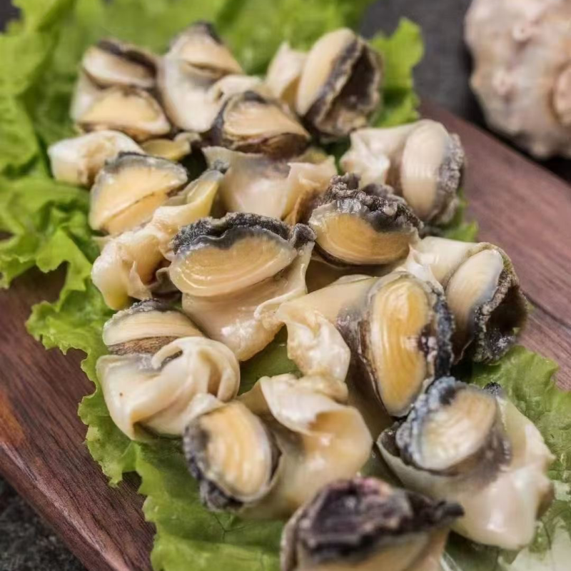 海螺头肉，鲜活海螺剥肉，一件10盒20斤装，大海螺肉