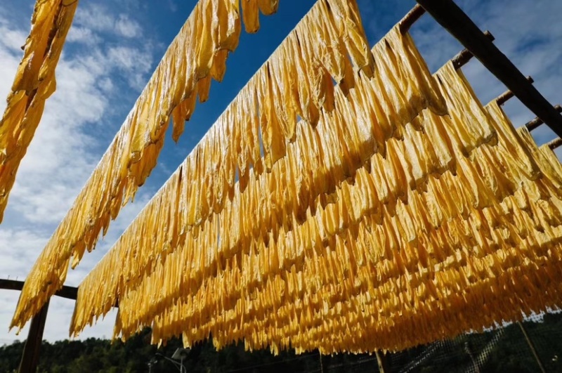 河源和平黄豆腐竹，无添加，手工制作，自产自销。