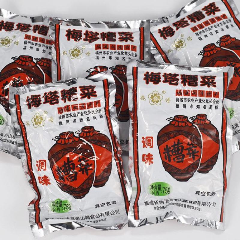 闽清梅塔牌糟菜75克腌菜酱菜泡菜下饭菜咸菜佐餐小菜宝食批