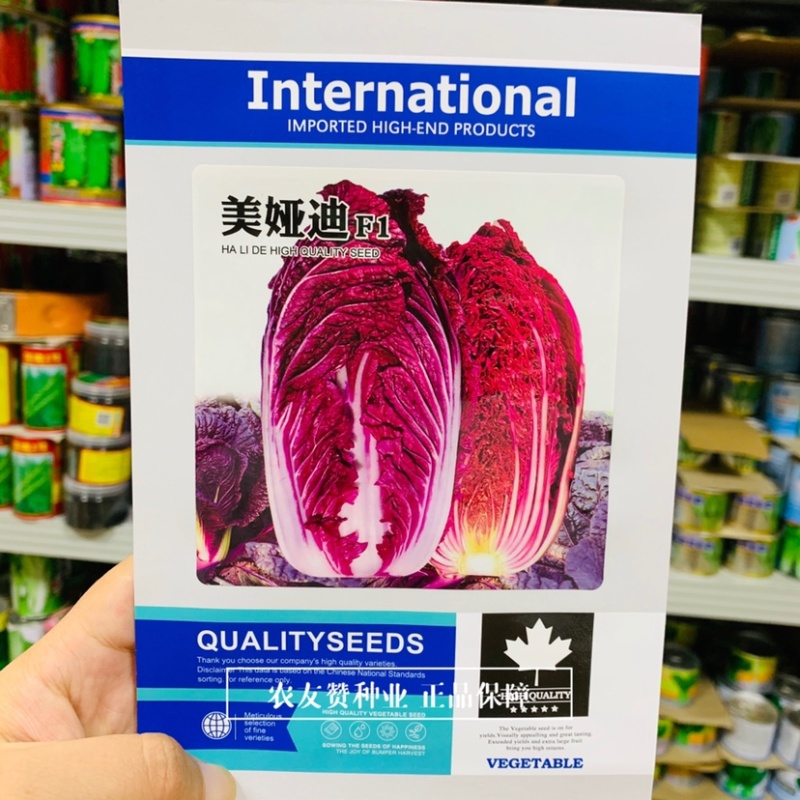千宝菜种子紫色白菜种子三系杂交菲转基因保健紫白菜种子