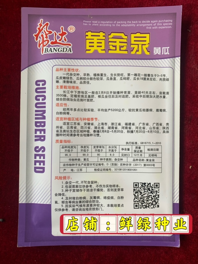 黄金泉黄瓜，杂交一代，小黄瓜，品质好，可作为水果黄瓜