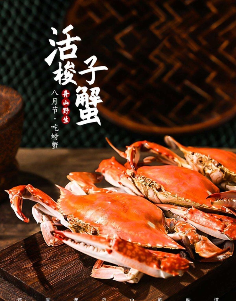舟山码头直发梭子蟹大白蟹通货50斤装