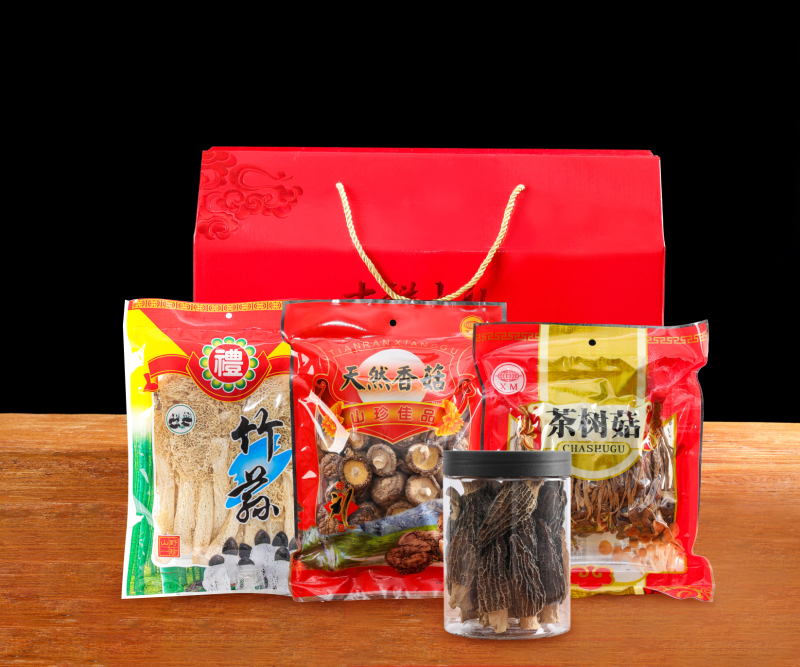 山珍干货礼盒菌菇礼盒装羊肚菌姬松茸云南野生菌大礼包年货送