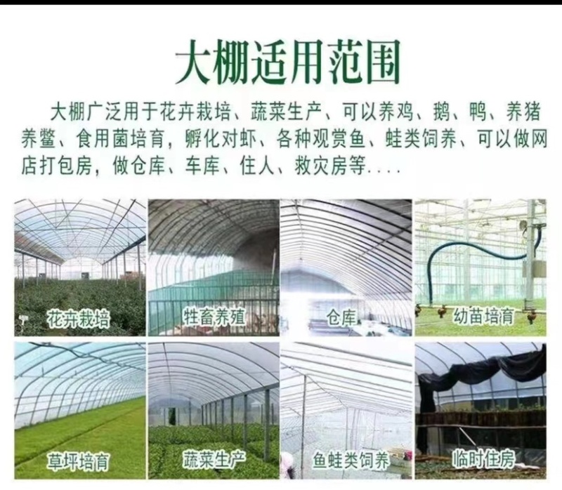 联动温室大棚简易蔬菜大棚养殖大棚玻璃大棚等各种温室大棚
