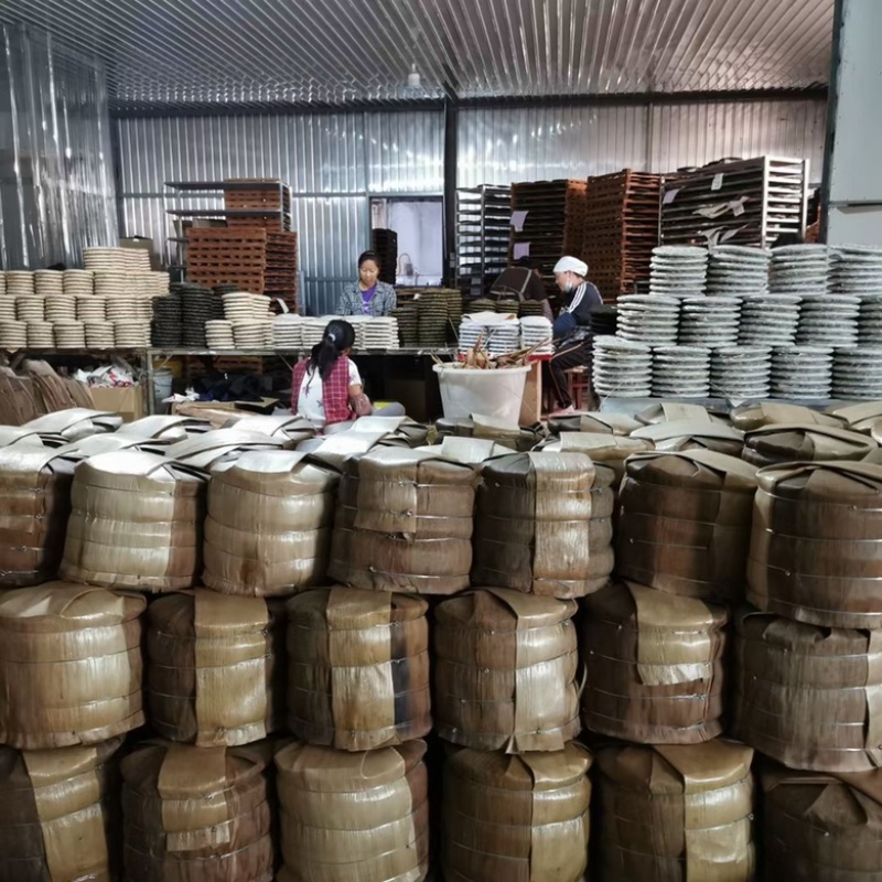 古树普洱熟茶发酵纯料200-300年茶树原生大叶种制茶