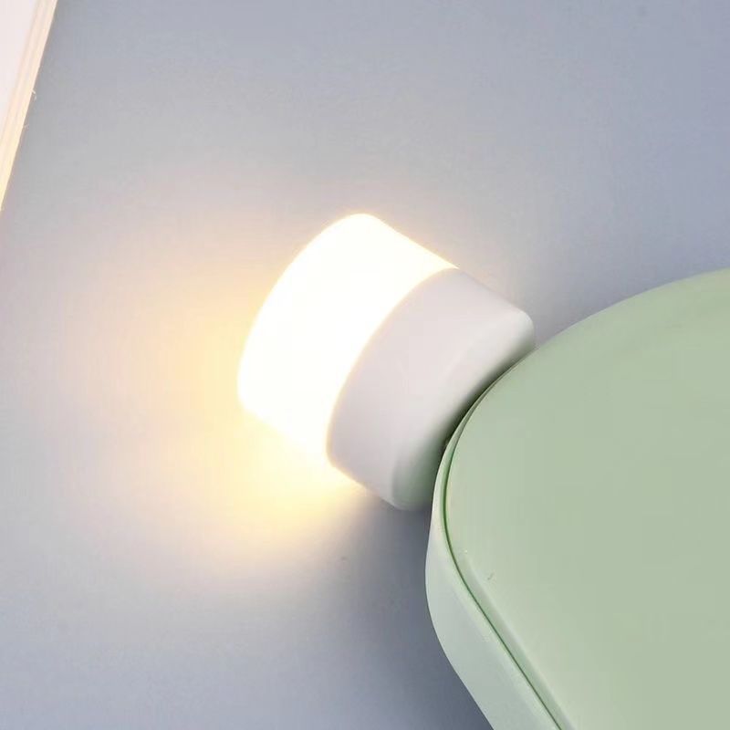 LED护眼灯USB口小夜灯学生随身便携家用灯泡充电宝充电