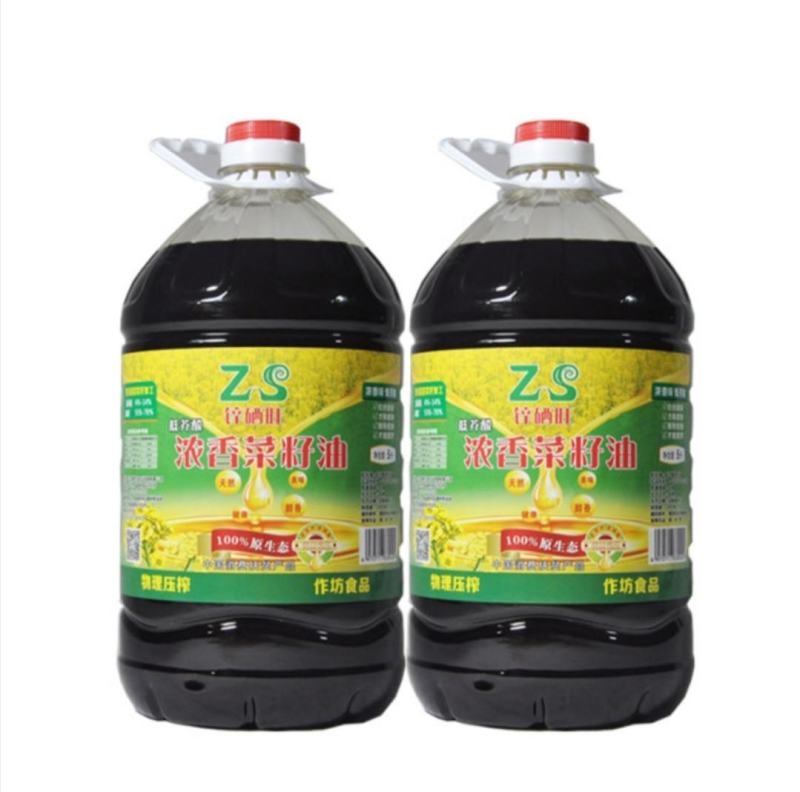 锌硒旺浓香菜籽油低芥酸，非转基因，物理压榨，一件代发