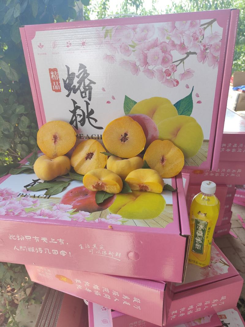 黄桃，纸代精品黄蟠油蟠大量上市高糖度脆甜桃
