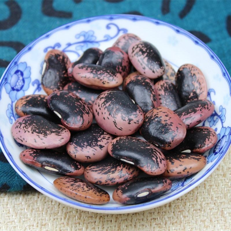 新货农家大黑花芸豆肾豆大花豆牛眼豆五谷杂粮黑芸豆熬粥