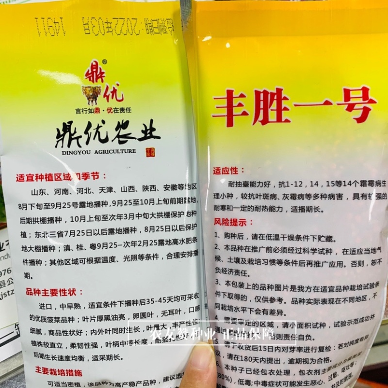 丹麦纯进口菠菜种子鼎优丰胜一号菠菜种子叶片厚黑油亮菠菜