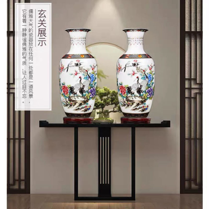包邮陶瓷器富贵竹插花大花瓶客厅电视柜玄关酒店工艺装饰品