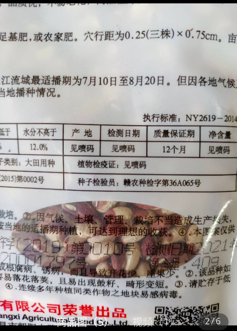 紫秋六号高产优质种子