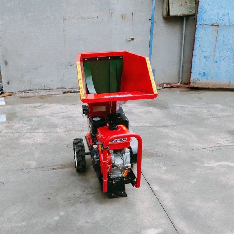 枝条树杈粉碎设备果园绿化碎枝机干湿木条粉碎机