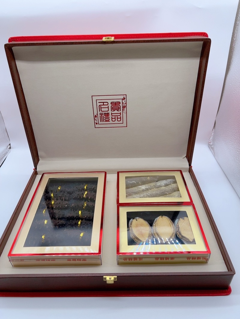 海参礼盒鲍鱼礼盒花胶三拼礼盒年货送礼干货