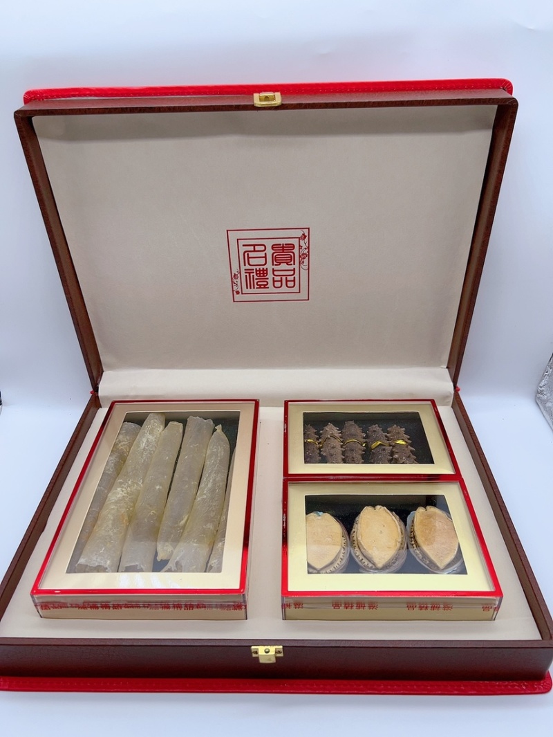 海参礼盒鲍鱼礼盒花胶三拼礼盒年货送礼干货