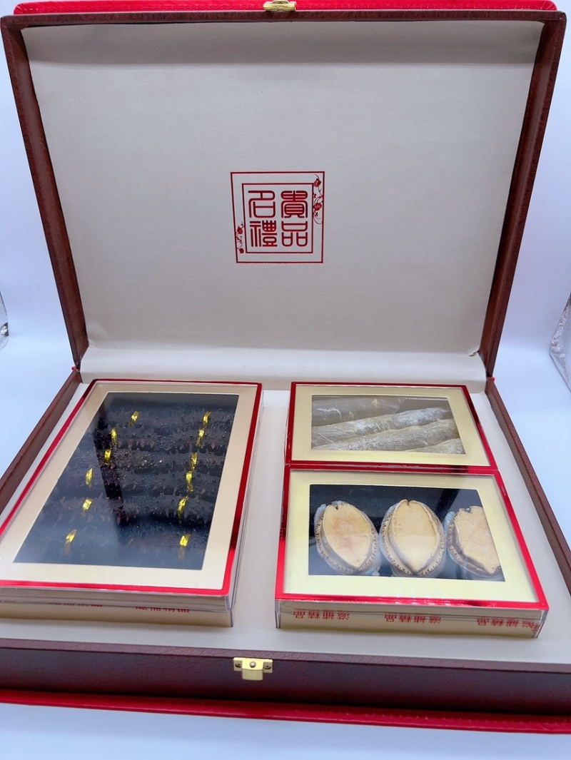 海参礼盒鲍鱼礼盒花胶三拼礼盒年货送礼干货