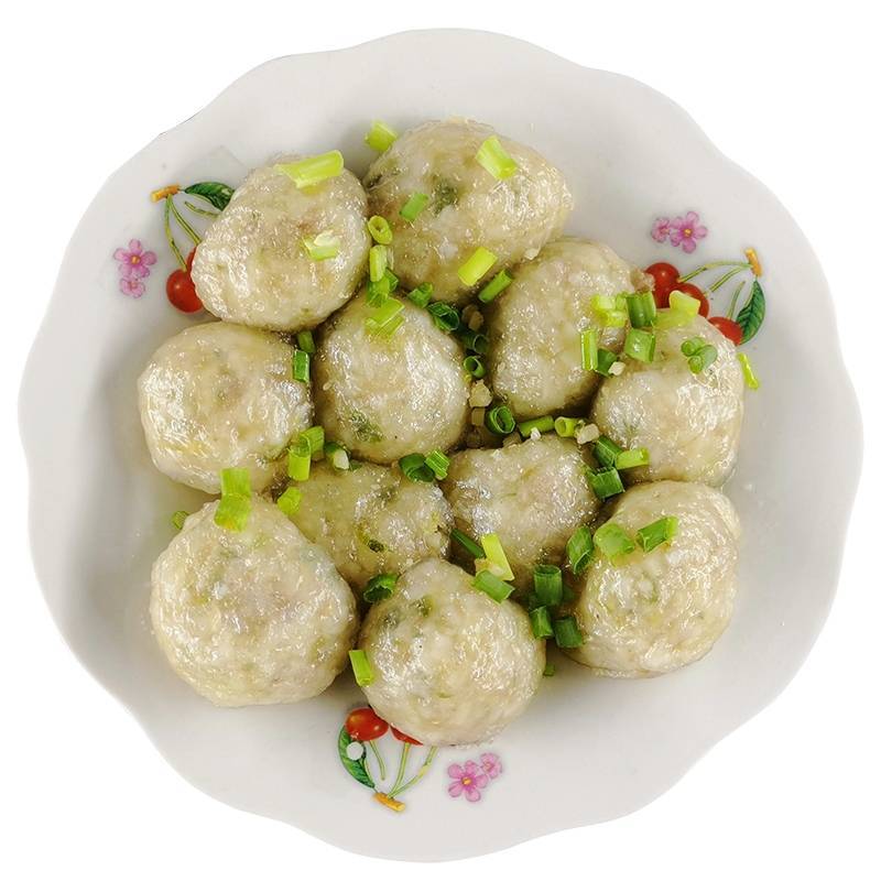 淮南特产农家纯手工制作水晶葛粉夏集贡圆猪肉圆子
