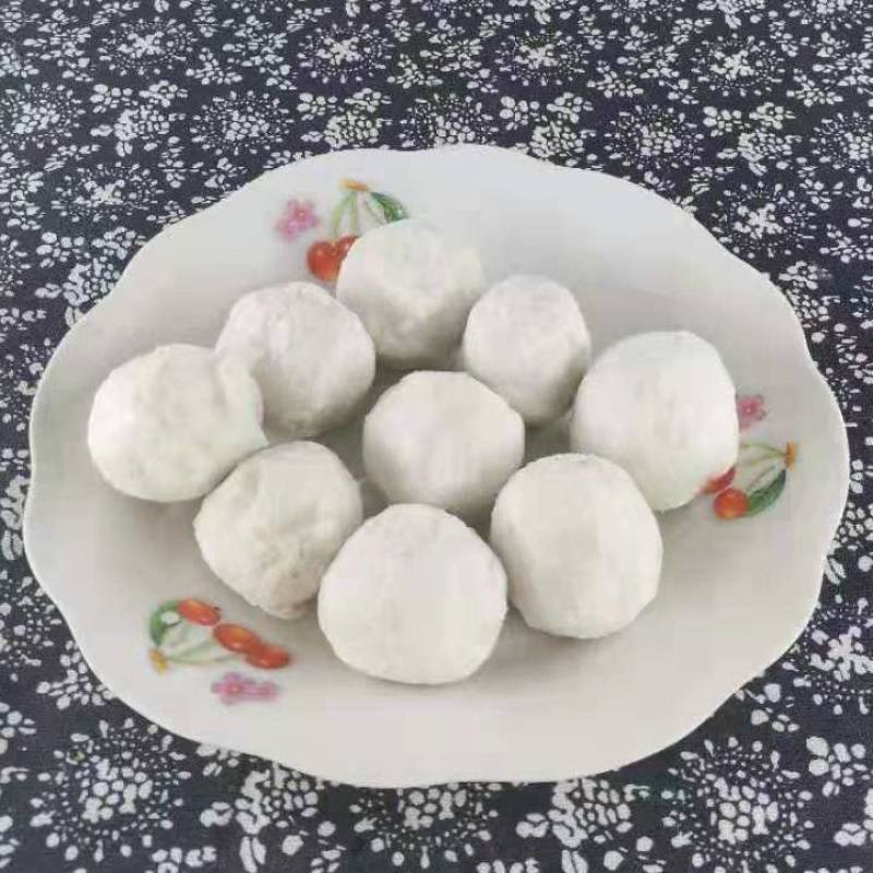 淮南特产农家纯手工制作水晶葛粉夏集贡圆猪肉圆子