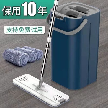 加厚款懒人免手洗拖把家用刮刮乐拖把桶拖地神器平板拖神器一