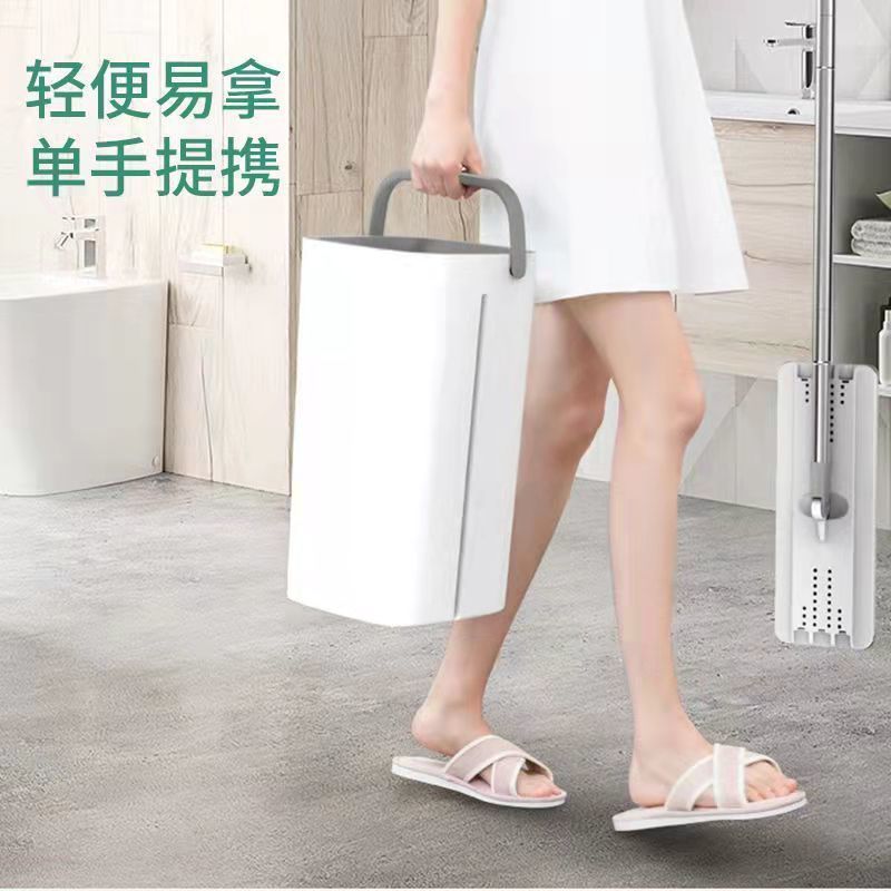 加厚款懒人免手洗拖把家用刮刮乐拖把桶拖地神器平板拖神器一
