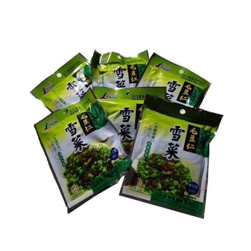 宁波特产绿佳雪菜毛豆开袋即食下饭菜开胃佐餐