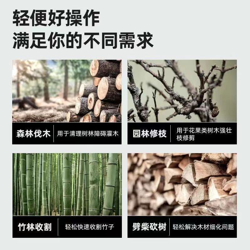 德国充电式电锯手提式家用砍树伐木锯户外锯树电动小型修枝锯