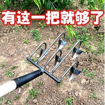 翻地松土沟锄全钢三齿四五齿耙子多功能农用工具开荒除草翻土