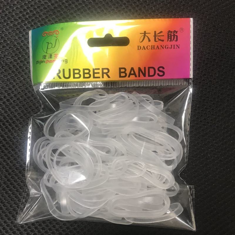 越南透明加宽橡皮筋牛皮筋橡皮圈发绳直径3CM宽