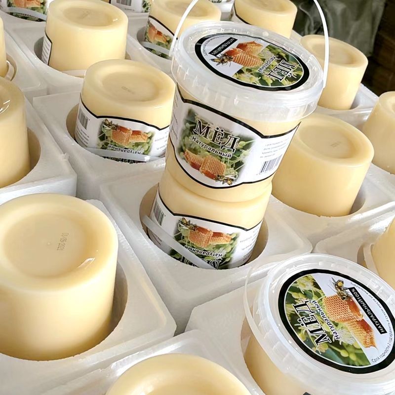 大桶装俄罗斯原装进口椴树蜂蜜原蜜结晶蜂蜜滋补营