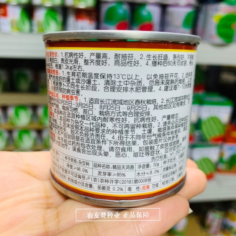 精品天鸿春白萝卜种子条形好耐抽苔春秋兼用杂交一代春白玉