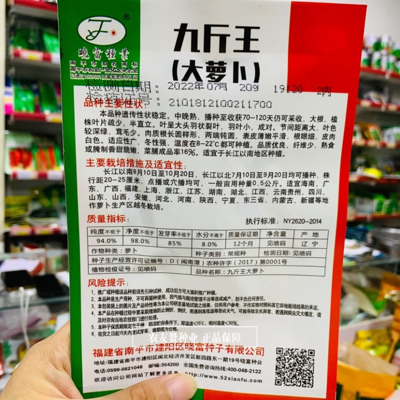 晓富九斤王萝卜种子大白萝卜种子中晚熟采收期长，大根