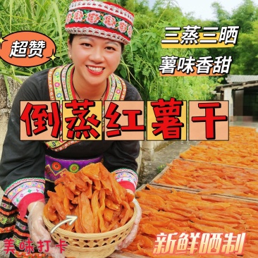倒蒸红薯干一件代发电商团购各大平台香甜软糯Q弹有好嚼劲