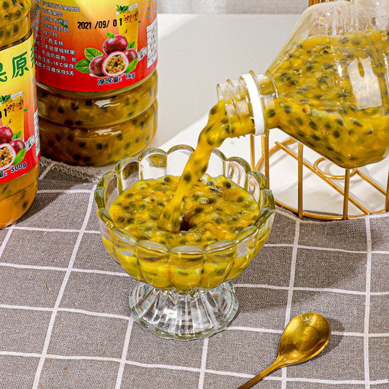 广西百香果酱现挖百香果肉果浆百香果汁原浆奶茶店用原浆
