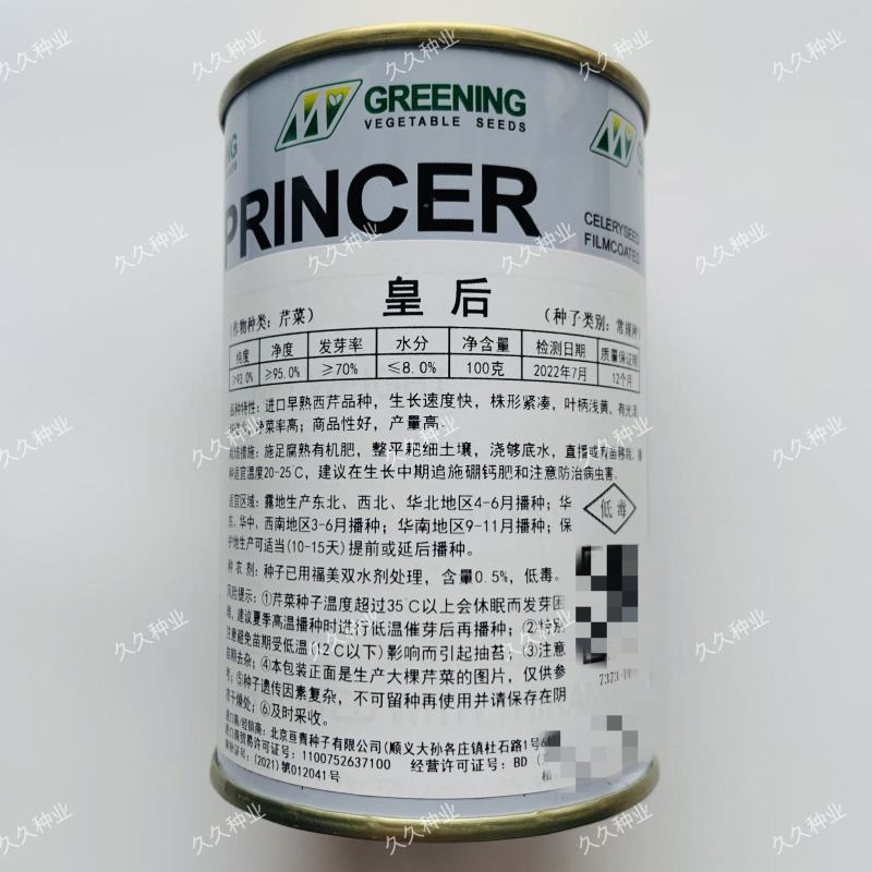 皇后西芹种子原装进口早熟西芹品种生长速度快产量高株型紧凑