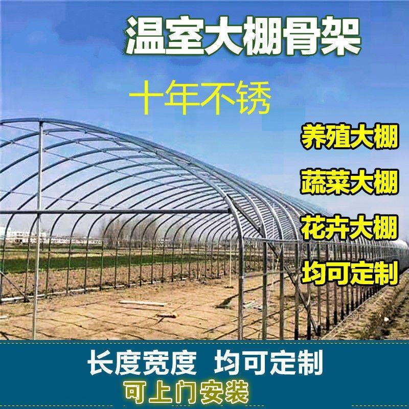 蔬菜温室大棚骨架椭圆管钢大棚养殖猪鸡抗压防雪镀锌钢管全套
