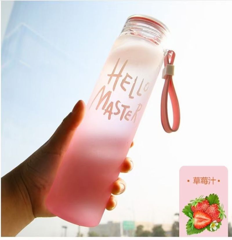 双层玻璃杯七彩磨砂杯成都现货5元模式会销礼品批发开业活动