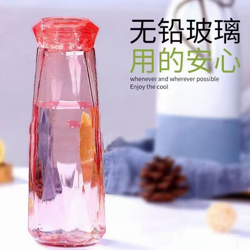钻石杯双层玻璃杯会销礼品批发超市开业活动跑江湖地摊展会