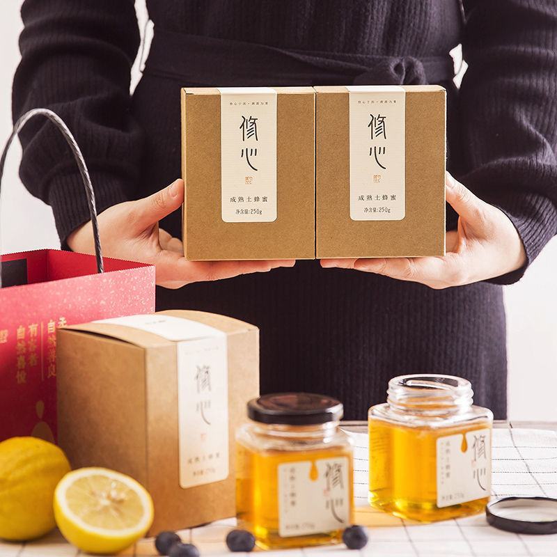 蜂蜜礼盒装纯正天然土峰椴树蜜高档包装送礼